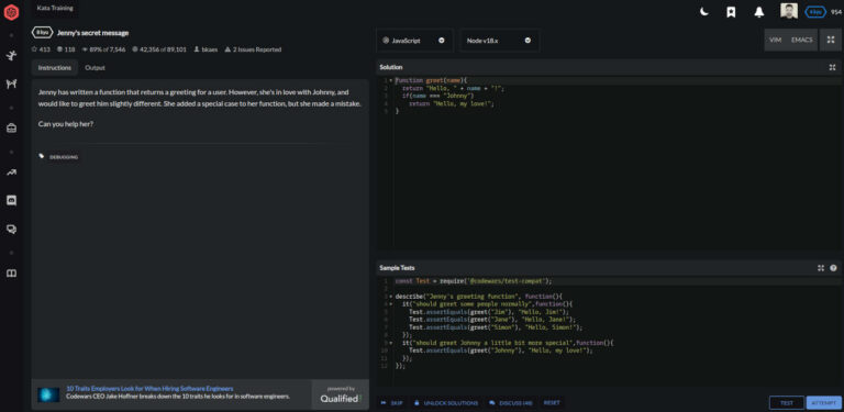 Codewars, ¿sirve para aprender a programar?
